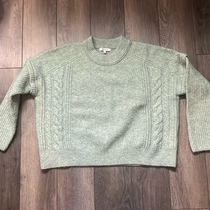 Madewell, slightly cropped sage green sweater - size medium